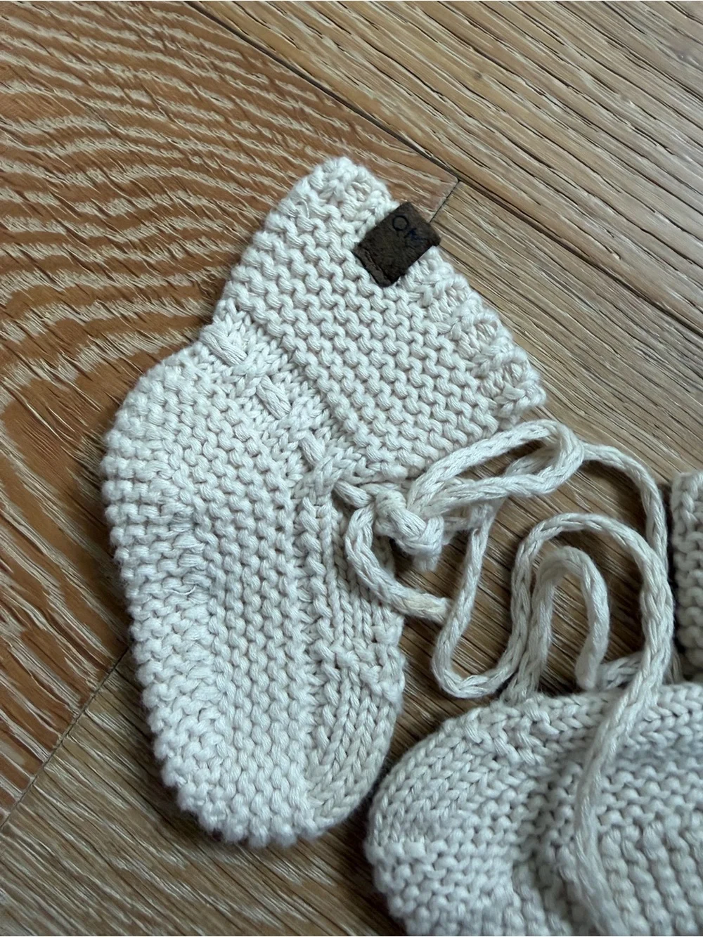 Quincy Mae • Knit Ivory Booties
